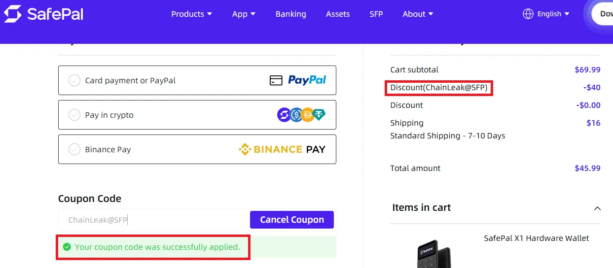 safepal $40 OFF coupon code.webp